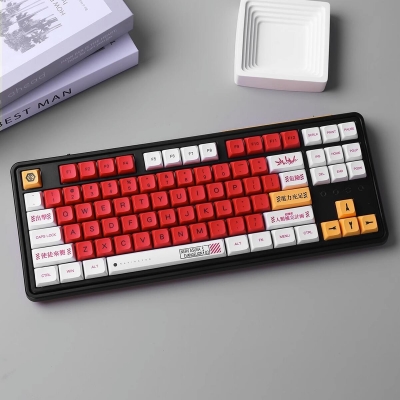 EVA-02 104+33 XDA Profile Keycap Set Cherry MX PBT Dye-subbed for Mechanical Gaming Keyboard